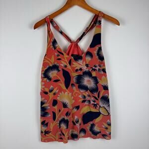 J. Crew Coral and Navy Floral Tank Top ~ 2